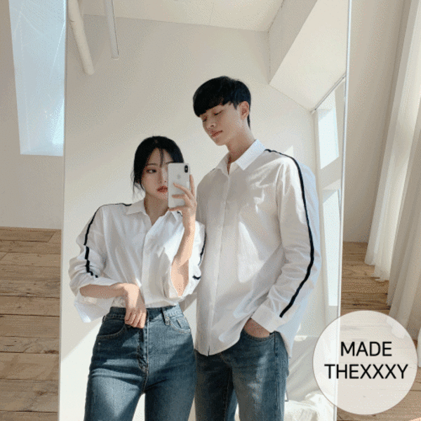 THEXXXY - 더엑스, [獨家商品]Velvet line Shirt (2color) #828