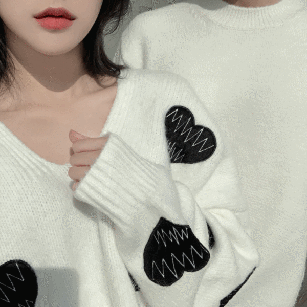 Heart Soft Knit Similar - SET가격 (2color) #844