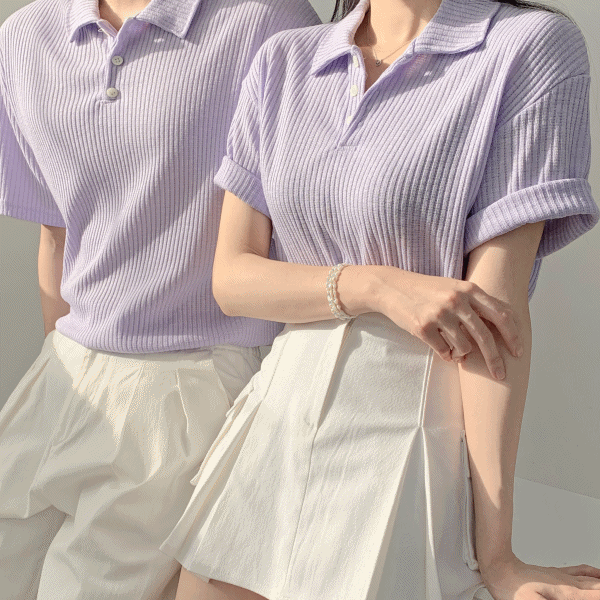 THEXXXY - 더엑스, Tiamo 羅紋針織短袖上衣 (2size/10color) #1824