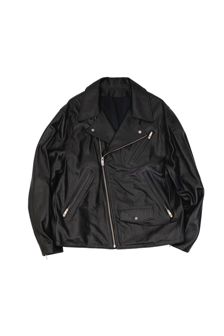 PORTER CLASSIC[포터클래식]PC Rider Jacket W/LOVE&amp;PEACE Silver