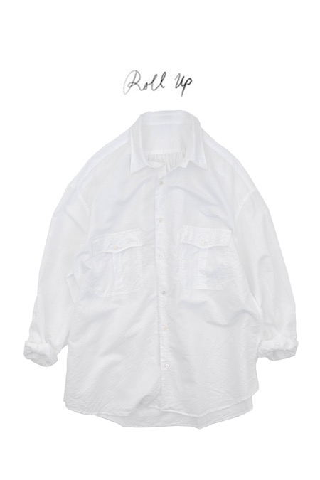 PORTER CLASSIC[포터클래식]Roll Up Linen Cotton Shirt (CANCLINI)