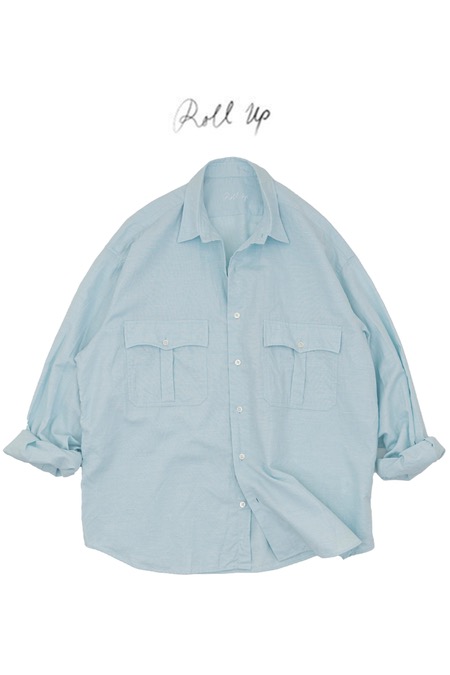 PORTER CLASSIC[포터클래식]Roll Up Cotton Linen Shirt (ALUMO)