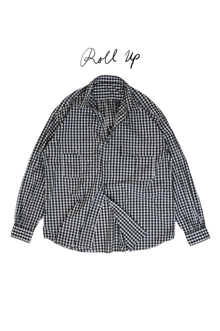 PORTER CLASSIC[포터클래식]Roll Up Gingham Check Shirt