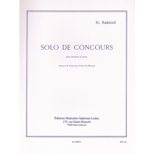 라보의 콩쿨을 위한 클라리넷 솔로 Op. 10 (클라리넷/피아노)