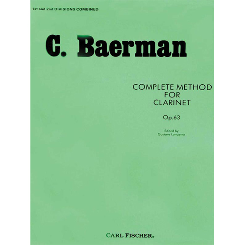 바에르만 - 클라리넷 완벽 교본, Op. 63 - 파트 1 &amp; 2 합본 (에디터. 구스타브 랑게누스)