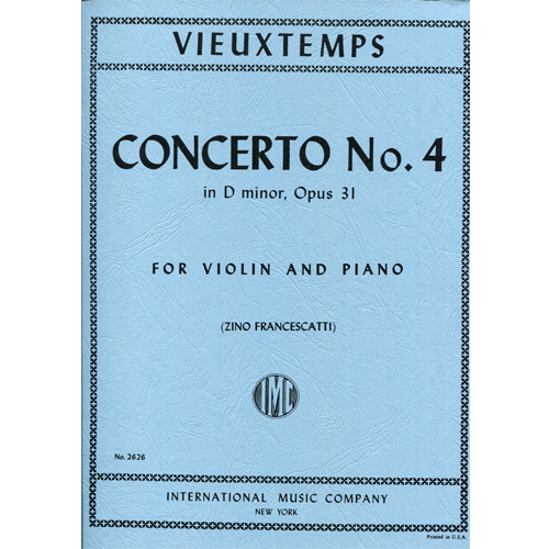 비외탕 콘체르토 No. 4, in D minor, 작품 31 (바이올린/피아노) - 2017 연세대정시