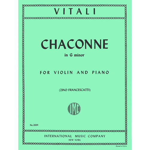 비탈리 샤콘느 G 마이너 - 바이올린/피아노