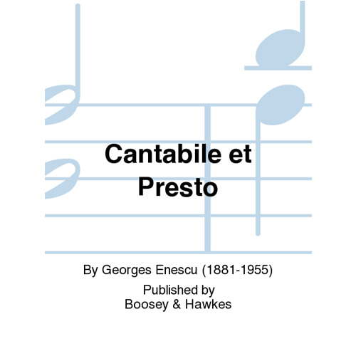 에네스쿠 플룻과 피아노를위한 칸타빌레 와 프레스토