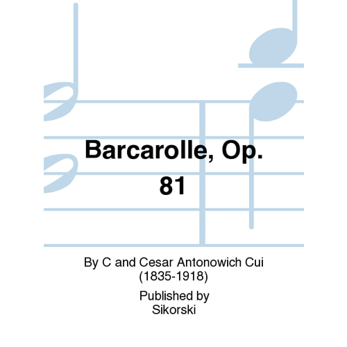 큐이 첼로와 피아노를 위한 뱃노래 Op. 81