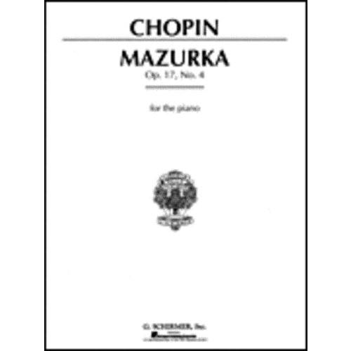 쇼팽 마주르카  Op. 17, No. 4 in A Minor 피아노 솔로
