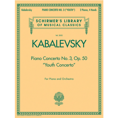 카발레브스키 피아노 콘체르토  No. 3, Op. 50 (Youth Concerto)