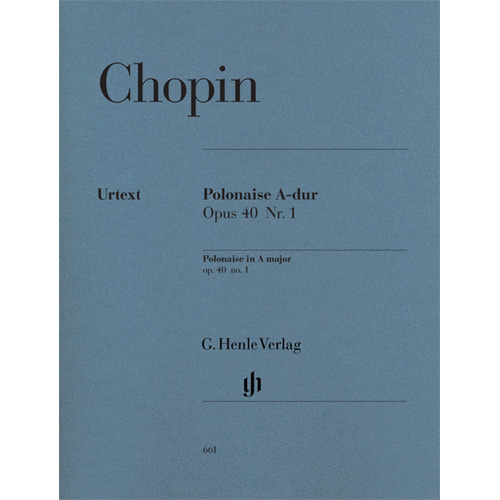 쇼팽 폴로네이즈  in A major Op. 40,1 (Militaire) 피아노 솔로