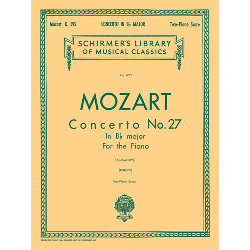 모차르트 - 피아노 콘체르토  No. 27 in Bb, K.595