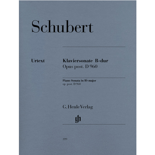 슈베르트 - 피아노 소나타 in B flat major Op. post. D 960 피아노 솔로