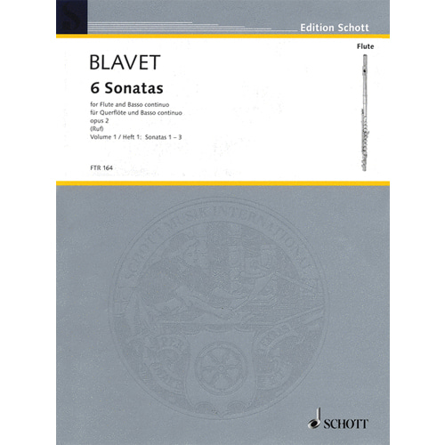 블라벳 6 소나타 플루트 Volume 1 (Sonatas 1-3)