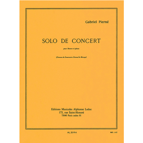 피에르네 - 바순과 피아노를 위한 솔로 콘체르토