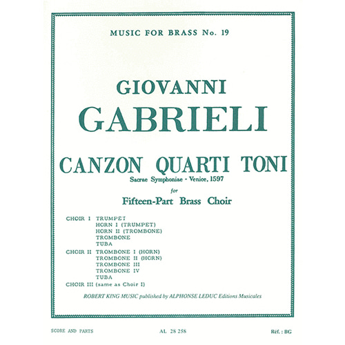 조반니 가브리엘리 - Canzon Quarti Toni (앙상블 브라스 8 Or More)