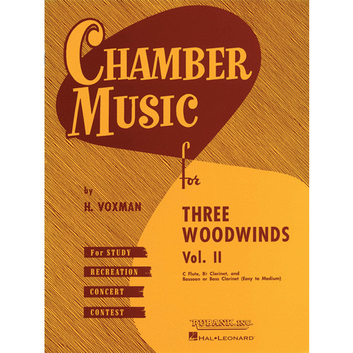 3개의 목관악기를 위한 챔버 뮤직 - Volume 2 (초급부터중급)  (플룻,클라리넷,바순 또는 베이스클라리넷)