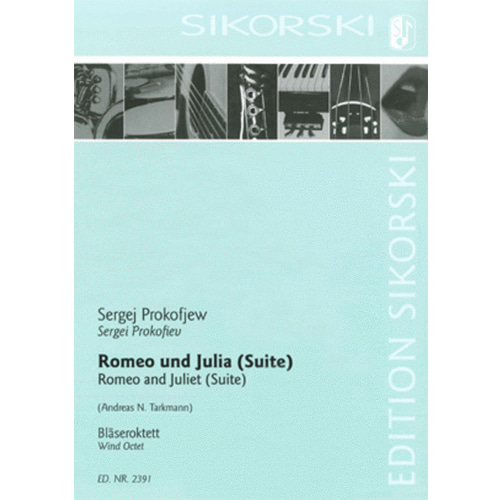 세르게이 프로코피에프 - 목관 8중주(옥텟)를 위한 로미오와 줄리엣 모음곡 스코어와 파트보