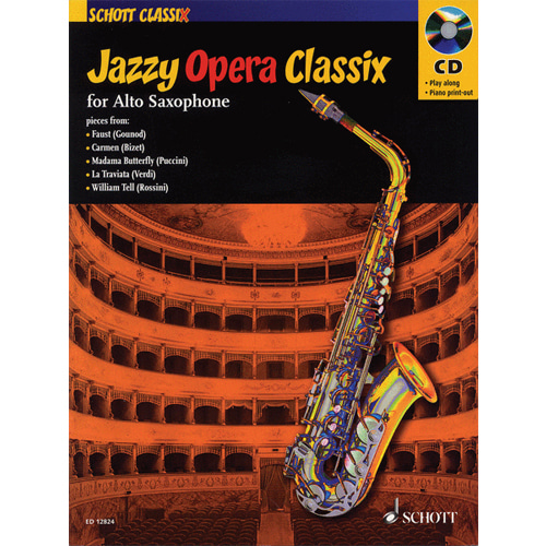 알토 색소폰을 위한 재즈 오페라 클래식 CD 포함