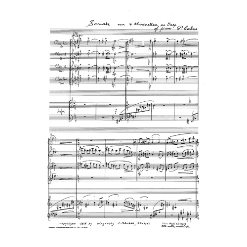 카부스 - Sonate for Clarinet Quartet and Harp
