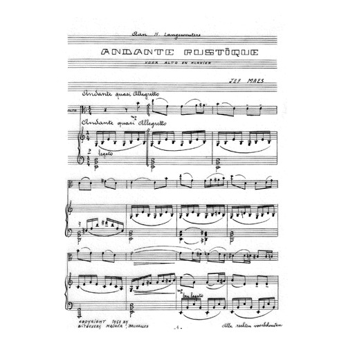 마에스 - Andante Rustique for Viola and Piano