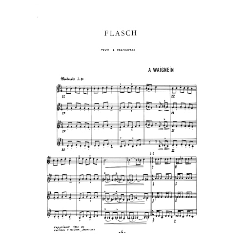 웨이그네인 - Flasch for Trumpet Quartet