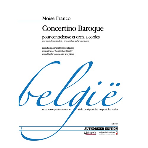 프랑코 - Concertino Baroque for Double Bass and Piano  베이스와 피아노를 위한 콘체르티노 바로크
