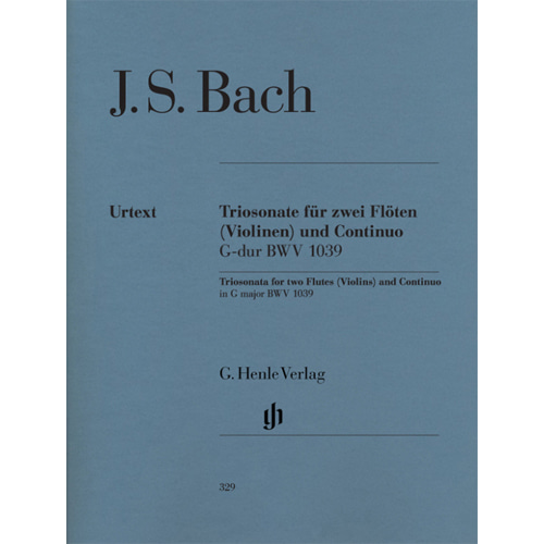 바흐 2플룻(또는 2바이올린)과 바쏘 콘티누오를 위한 트리오 소나타 G major BWV 1039