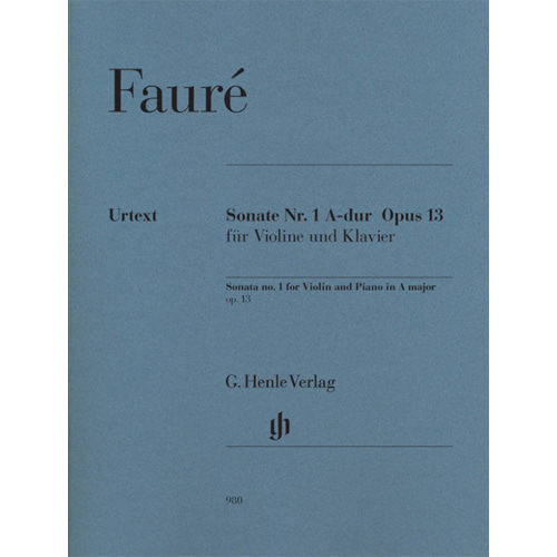 포레 바이올린 소나타 no. 1 A major op. 13
