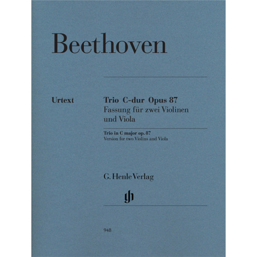 베토벤 현악 트리오 C Major Op. 87 (2바이올린, 비올라)