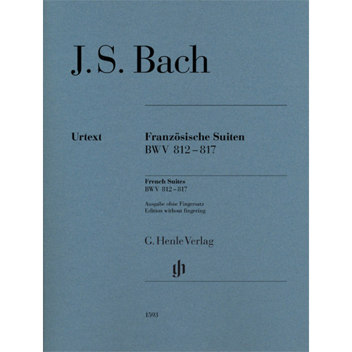 바흐 프랑스 모음곡 BWV 812–817 (핑거링 없음)