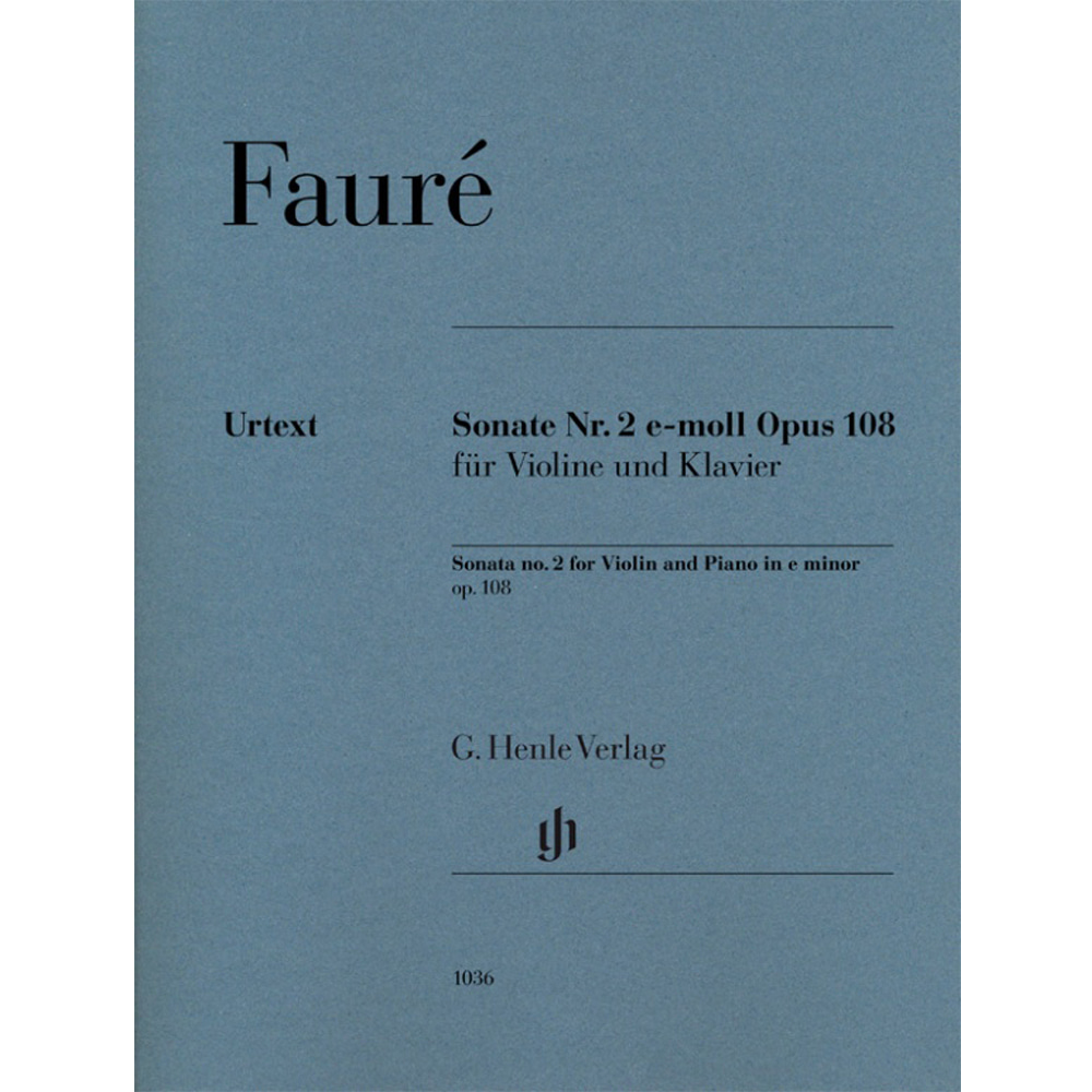 포레 바이올린 소나타 no. 2 e minor op. 108