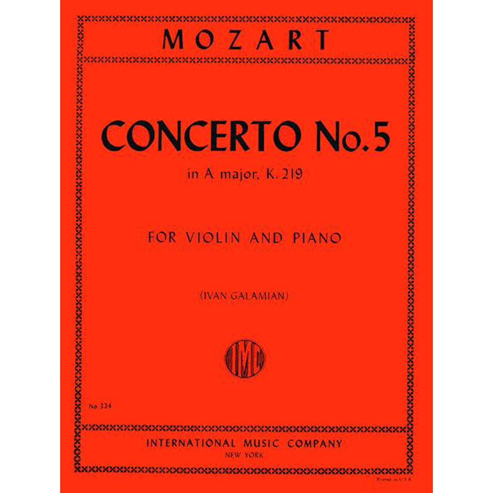 모차르트 바이올린 콘체르토 No. 5 in A major, K. 219 (with Cadenzas by Joseph Joachim)