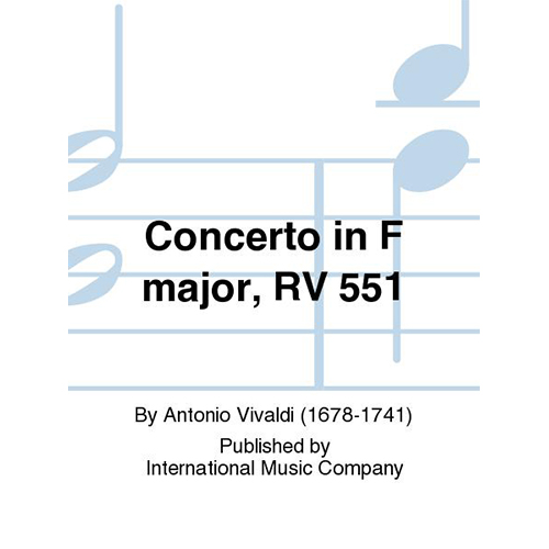 비발디 바이올린 콘체르토(3중주) In F Major, Rv 551