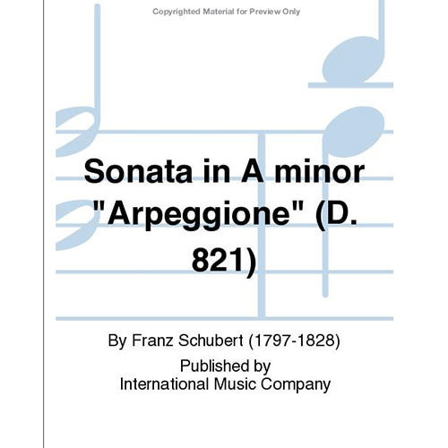 슈베르트 클라리넷을 위한 아르페지오네 소나타 In A Minor (D. 821)