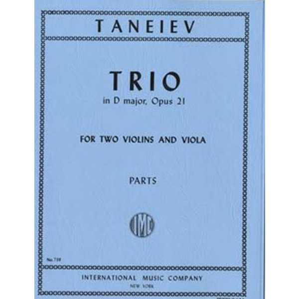 타네예프 2바이올린과 비올라를 위한 트리오 in D major, Op. 21