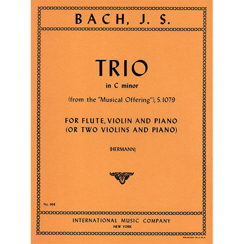 바흐 피아노 트리오 (2바이올린과 피아노 or 피아노 바이올린 플룻)In C Minor (From Musical Offering), S. 1079