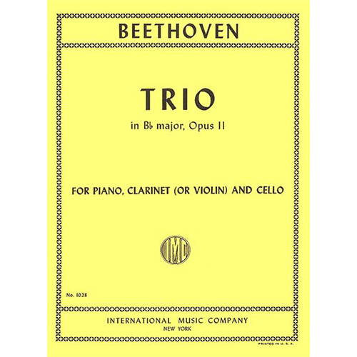 베토벤 트리오 in B flat major, Op. 11 피아노 클라리넷(or 바이올린) 첼로