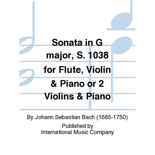 바흐 2바이올린과 피아노 or 플룻과 바이올린 피아노를 위한 소나타 In G Major, S. 1038
