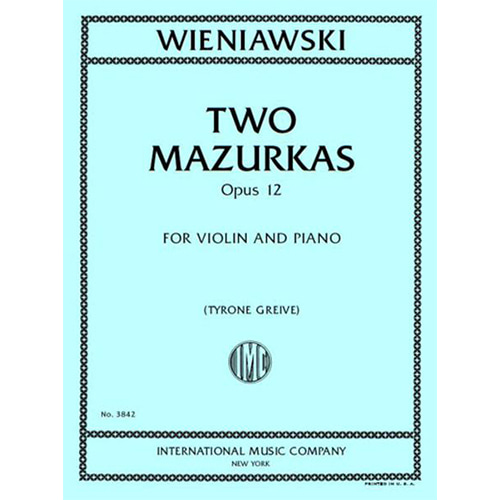 비에니아프스키 바이올린을 위한 2개의 마주르카 Op.12