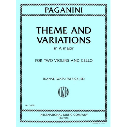 파가니니 2바이올린과 첼로를 위한 테마와 변주 In A Major