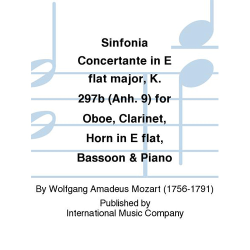 모차르트 신포니아 콘체르탄테 (오보에 클라리넷 혼 바순 피아노) 피아노 5중주 In E Flat Major, K. 297B (Anh. 9)