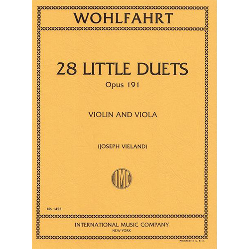 볼파르트 바이올린과 비올라를 위한 28개의 듀엣 (1St Position) Opus 191