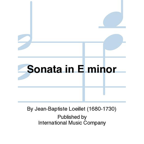 로에이렛 2플룻을 위한 소나타 In E Minor