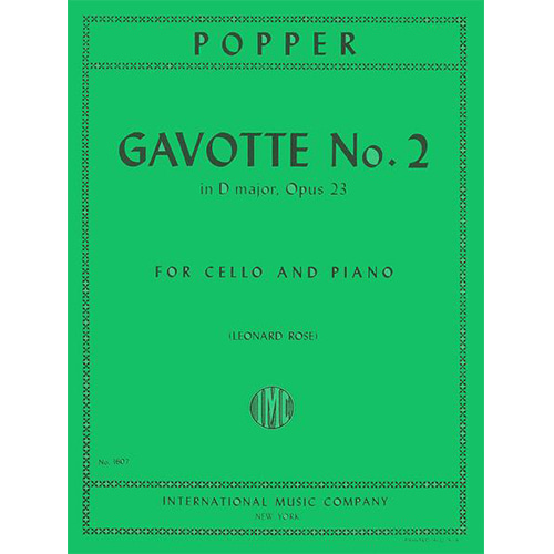 포퍼 첼로를 위한 가보트 No. 2, Op. 23