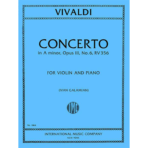 비발디 바이올린 콘체르토 in A minor, RV 356 (Op. 3, No. 6)