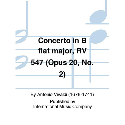 비발디 콘체르토 피아노 트리오 In B Flat Major, Rv 547 (Opus 20, No. 2)