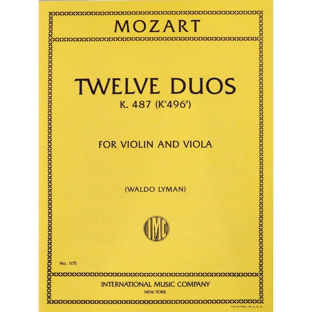 모차르트 바이올린과 비올라를 위한 12개의 듀엣 (Orig. For 2 Basset Horns)
