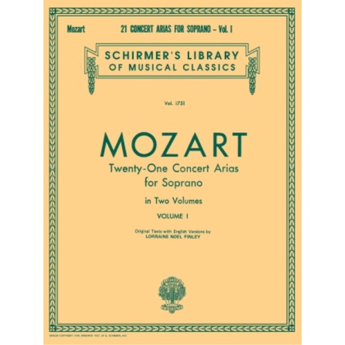 모차르트 21 소프라노를 위한 콘서트 아리아 Volume I [50261390]